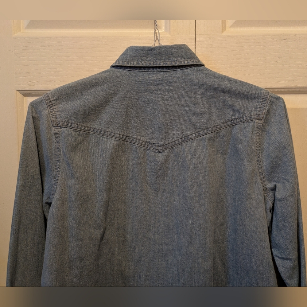 Banana Republic The Perfect Denim Everyday Shirt Snap Buttons Size XS New! - Picture 13 of 15